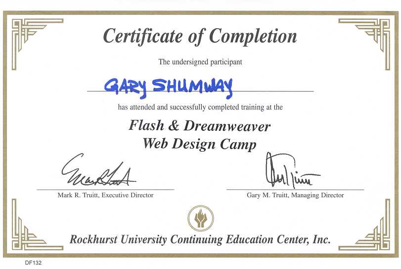 Gary S. Shumway's BS Degree from Arizona State University